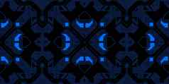 黑暗蓝色的霓虹灯无缝的电子行模式未来主义的几何背景激光技术设计纹理