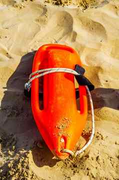 关闭救援浮标沙子海滩medite