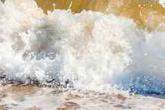 关闭海水影响沙子海滩海