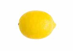 特写镜头新鲜的柠檬水果孤立的白色背景食物