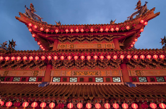 著名的中国农历新年庆祝活动之前更换灯笼内保持寺庙马来西亚中国人一年肿物