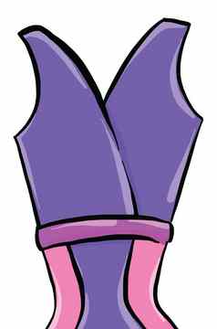 紫色的泳衣插图向量白色背景