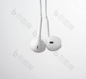 挂耳机白色电缆现代小工具白色