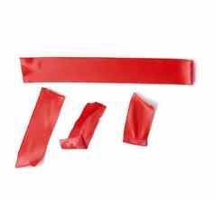 块红色的绝缘橡胶磁带孤立的白色