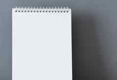 空白桌面日历灰色的背景