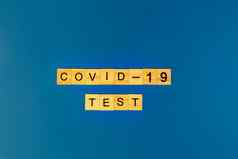 病毒测试冠状病毒防止停止传播科维德在世界范围内信测试蓝色的背景