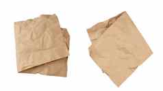 折叠空白棕色（的）卡夫纸表孤立的白色使用