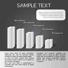 向量黑白infographics每股收益