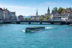 船十字架河市中心苏黎世瑞士
