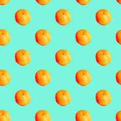 无缝的模式杏子绿色背景最小的等角纹理食物董事会打印织物