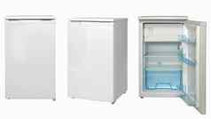 家庭冰箱白色背景