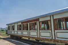 古老的站著名的的地方历史目的地旅行者铁路古董火车运输旅游访问大叻越南