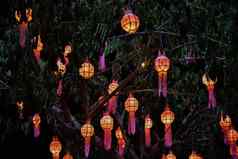 灯笼泰国中国人幸福节日