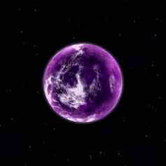 紫色的地球空间星星