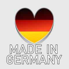 德国国家彩色的心文本使德国