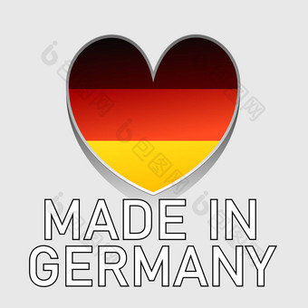 德国国家彩色的心文本使德国