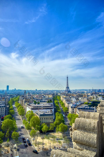 埃菲尔铁塔塔巴黎法国弧凯旋门