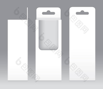 挂盒子白色窗口形状减少包装模板空白空盒子白色模板<strong>设计产品</strong>包礼物盒子白色盒子包装纸卡夫卡董事会包