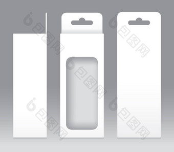 挂盒子白色窗口形状减少包装模板空白空盒子白色模板设计产品包礼物盒子白色盒子包装纸卡夫卡董事会包