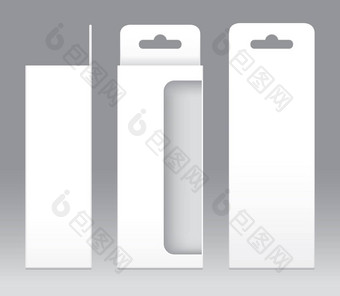 挂盒子白色窗口形状减少包装模板空白空盒子白色模板设计产品包礼物盒子白色盒子包装纸卡夫卡董事会包