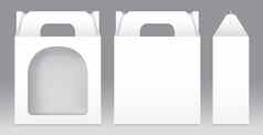 盒子白色窗口形状减少包装模板空白空盒子白色模板设计产品包礼物盒子白色盒子包装纸卡夫卡董事会包