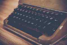 古董打字机木表格