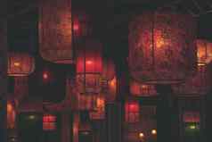 中秋节日灯笼装饰