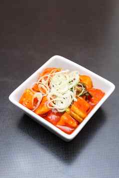 泡菜沙拉朝鲜文食物传统的