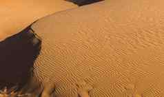 沙子沙丘日落影子沙漠景观背景干
