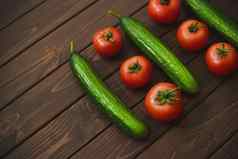 西红柿黄瓜传统的蔬菜低热量内容缓解健康生物