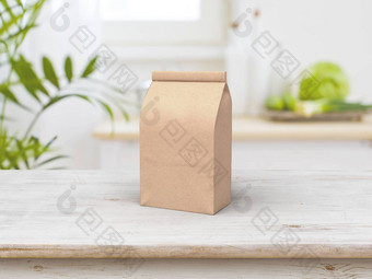 咖啡梁袋包装模型设计木表格韩国投资公司