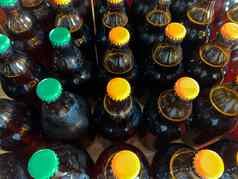 很多首页啤酒厂使啤酒棕色（的）玻璃工艺蜜蜂