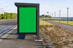 玻璃公共汽车停止海浓度关键广告空间空白广告牌户外广告浓度关键模型海报塔林爱沙尼亚