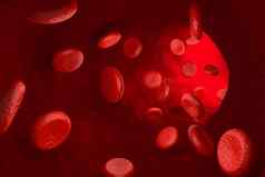 红色的血细胞静脉呈现