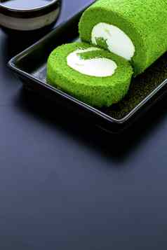 绿色茶蛋糕背景绿色茶蛋糕绿色茶蛋糕