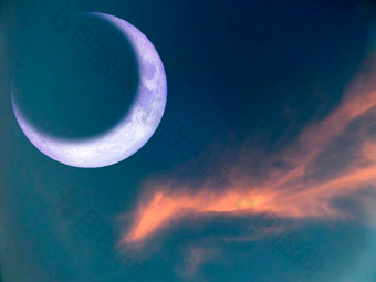 eclipse月亮罕见的现象日落天空