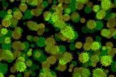 突变体病毒科维德球发光绿色莫斯浮动
