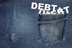 债务conccept金融危机