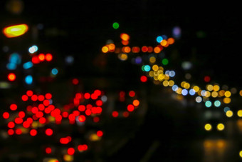 红色的光交通小时路城市湿