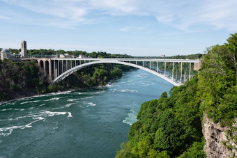 彩<strong>虹桥</strong>河蓝色的天空尼亚加拉瀑布美国