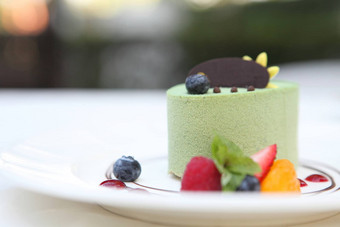 绿色茶蛋糕