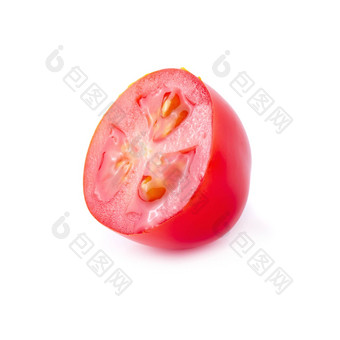 红色的成熟的西红柿孤立的白色背景