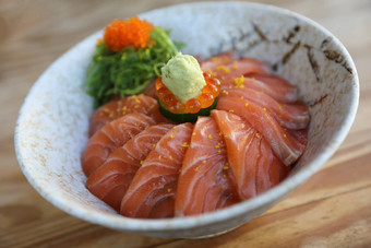 大马哈<strong>鱼</strong>寿司不木背景日本食物