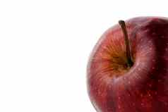 关闭红色的苹果水果孤立的白色背景