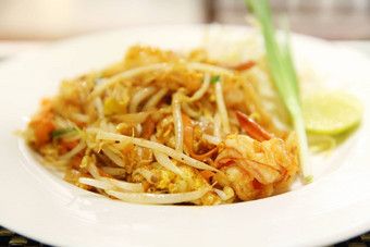 泰国食物帕德泰<strong>炸</strong>面条虾
