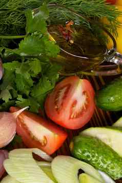 蔬菜沙拉成分橄榄石油