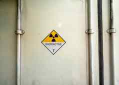 辐射警告标志危险的货物运输标签