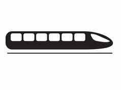 高速度火车图标白色背景平风格火车图标