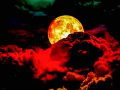 超级完整的血月亮回来堆云