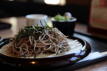 荞麦面条日本食物